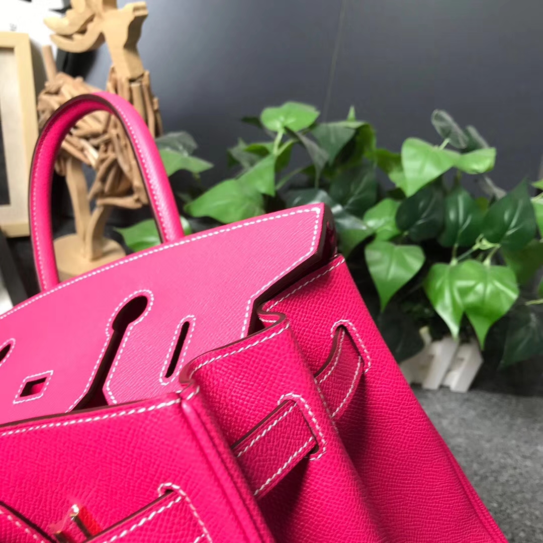 Hermès（爱马仕）E5 糖果粉 原厂御用顶级Epsom 皮 Birkin 30 金扣