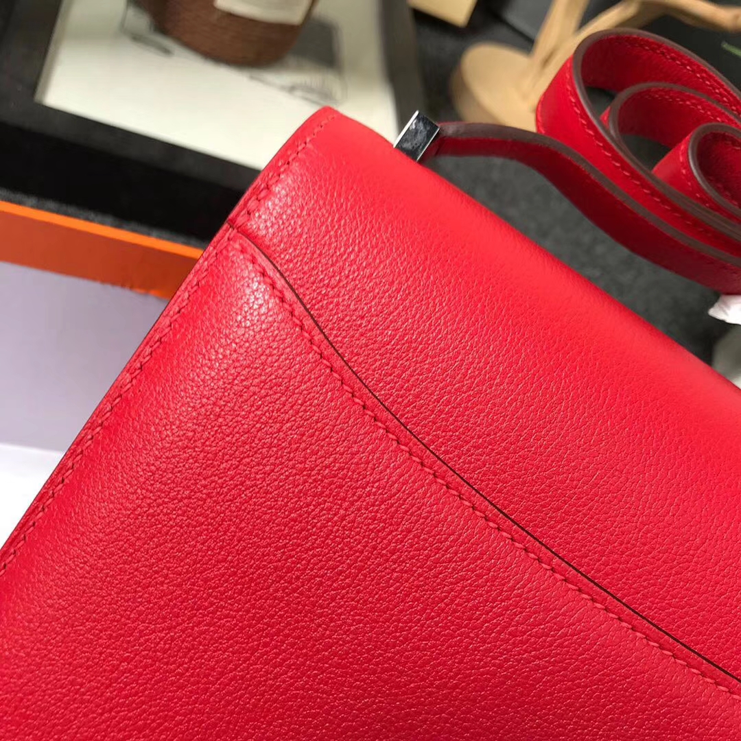 Hermès（爱马仕）Q5 中国红 原厂御用顶级Ever Color皮 2002-20 现货