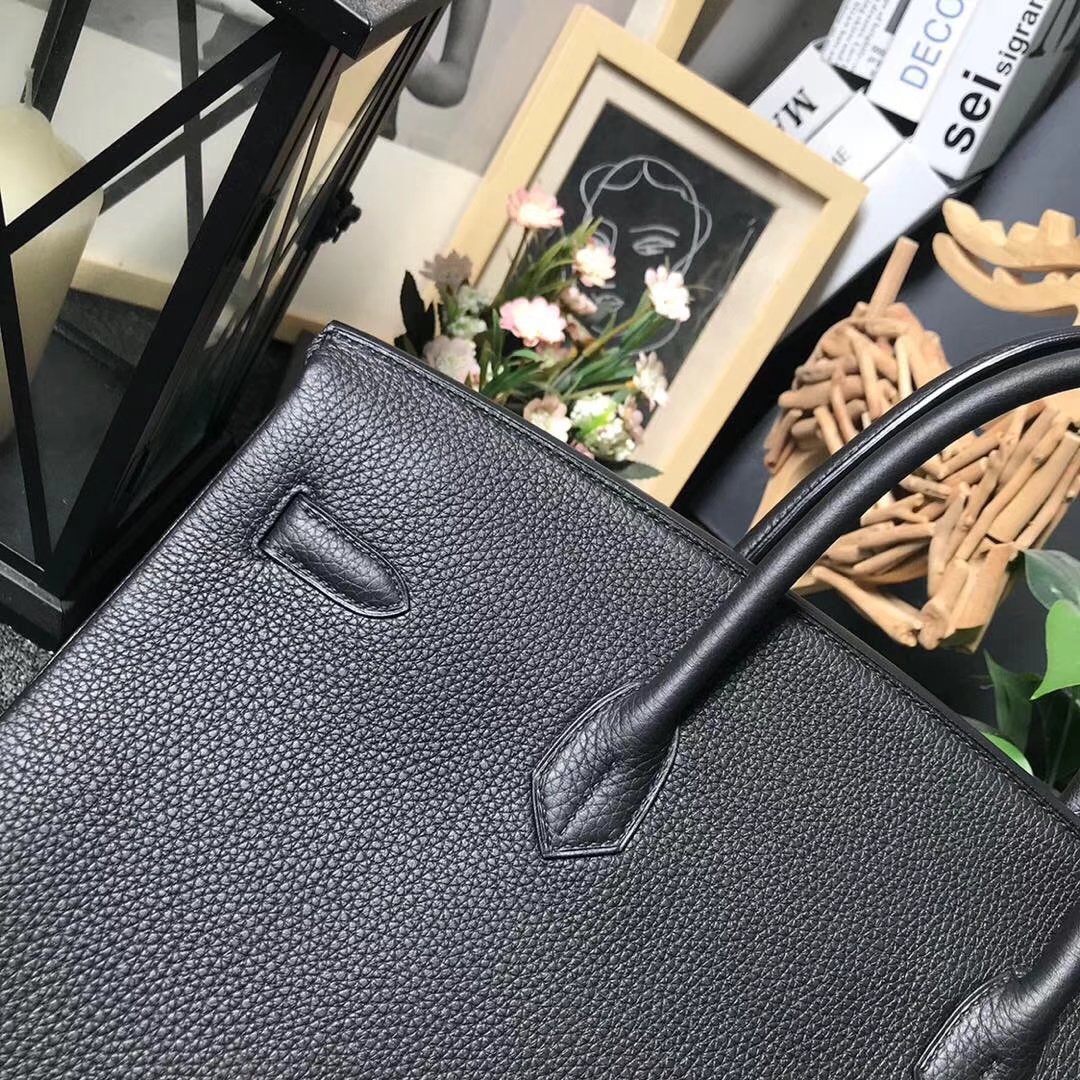Hermès（爱马仕）CK89 黑色 原厂御用顶级小牛皮 Birkin 40 银扣 现货