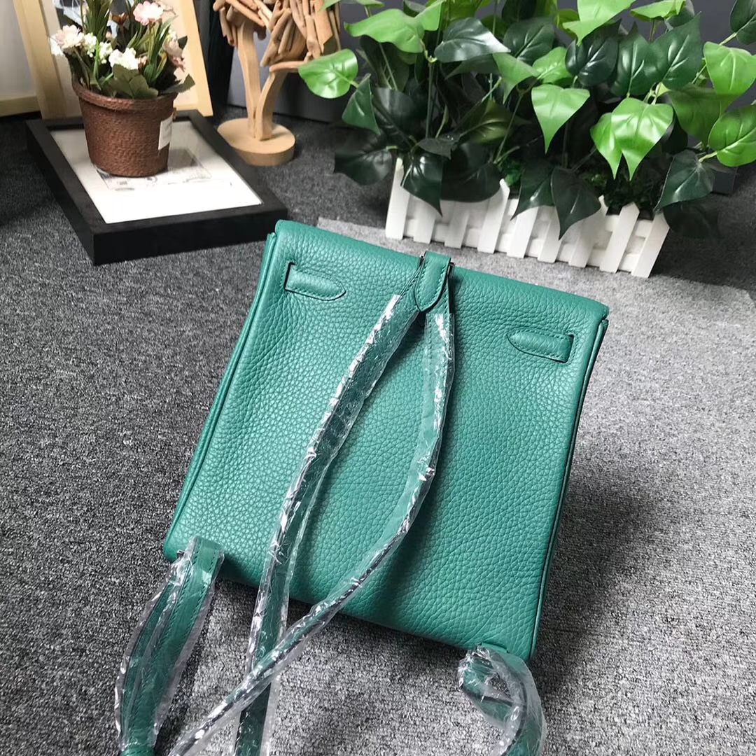 Hermès（爱马仕）Z6 孔雀绿 原厂御用顶级TC 皮 Kelly ado 银扣 现货
