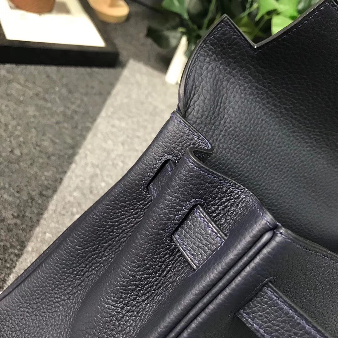 Hermès（爱马仕）午夜蓝 原厂御用顶级小牛皮 Kelly 28 银扣
