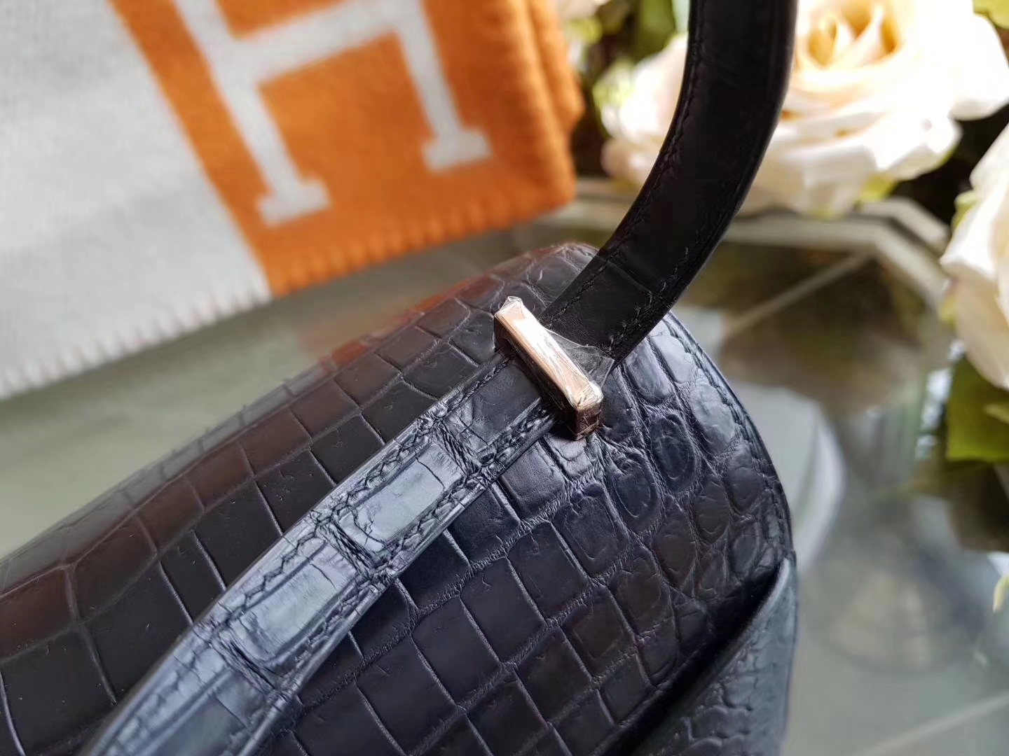 Hermès（爱马仕）constance 19 雾面皮 NOIR cc89黑色 玫瑰金扣