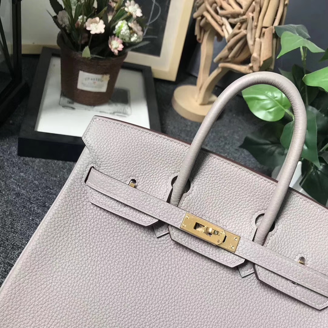 Hermès（爱马仕）M8 沥青灰 原厂御用顶级小牛皮 Birkin 25 金扣 现货