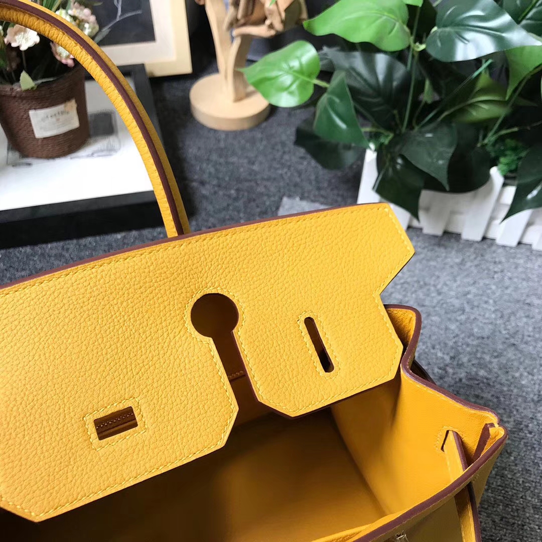 Hermès（爱马仕）9D琥珀黄 原厂御用顶级小牛皮 Birkin 30 金扣 现货