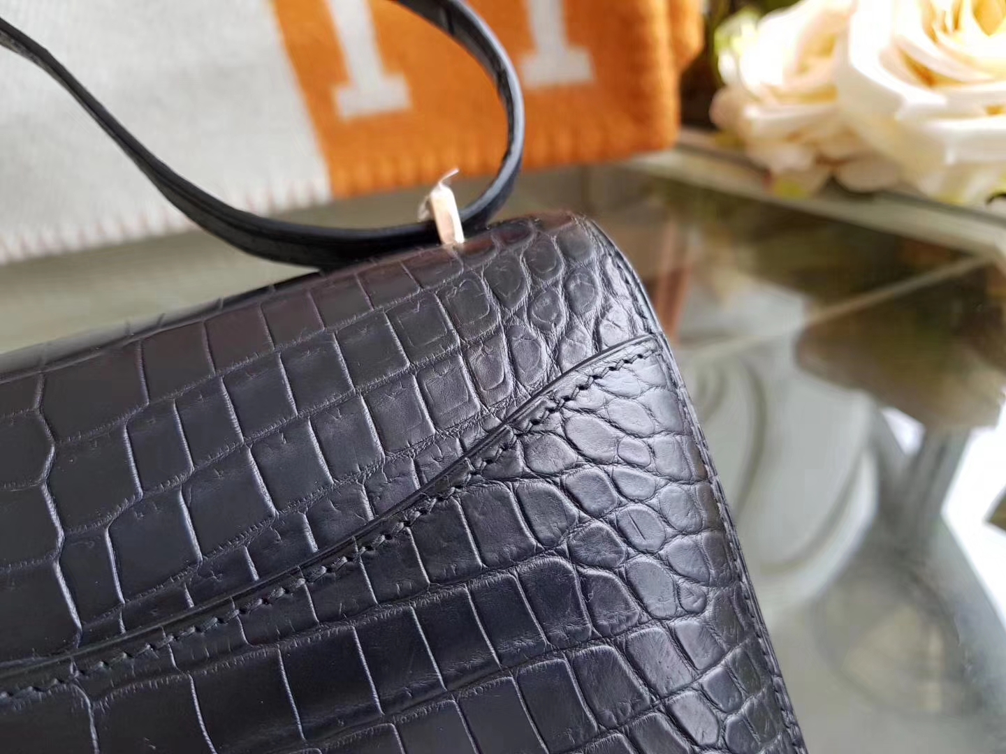 Hermès（爱马仕）constance 19 雾面皮 NOIR cc89黑色 玫瑰金扣