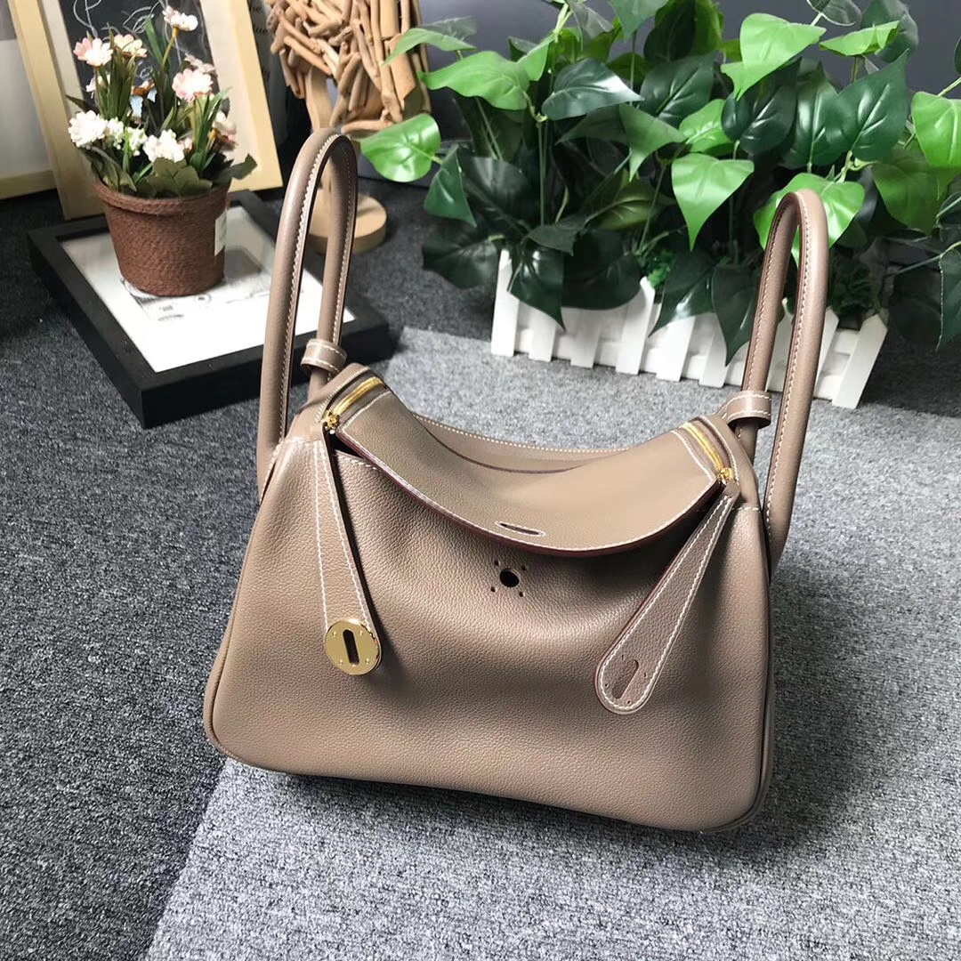 Hermès（爱马仕）CK18 大象灰 原厂御用顶级ever color 皮 Lindy 26 金扣