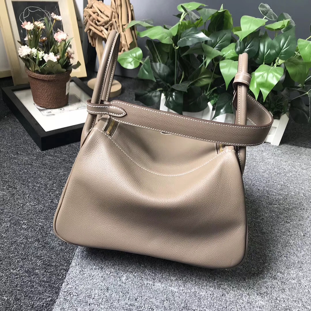 Hermès（爱马仕）CK18 大象灰 原厂御用顶级ever color 皮 Lindy 26 金扣