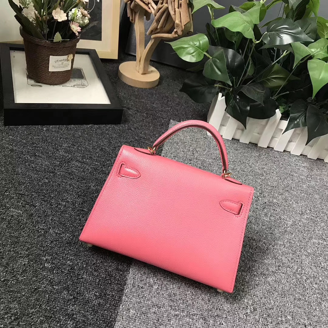 Hermès（爱马仕）8W新唇膏粉 原厂御用顶级Epsom 皮 Mini Kelly 二代 金扣 现货