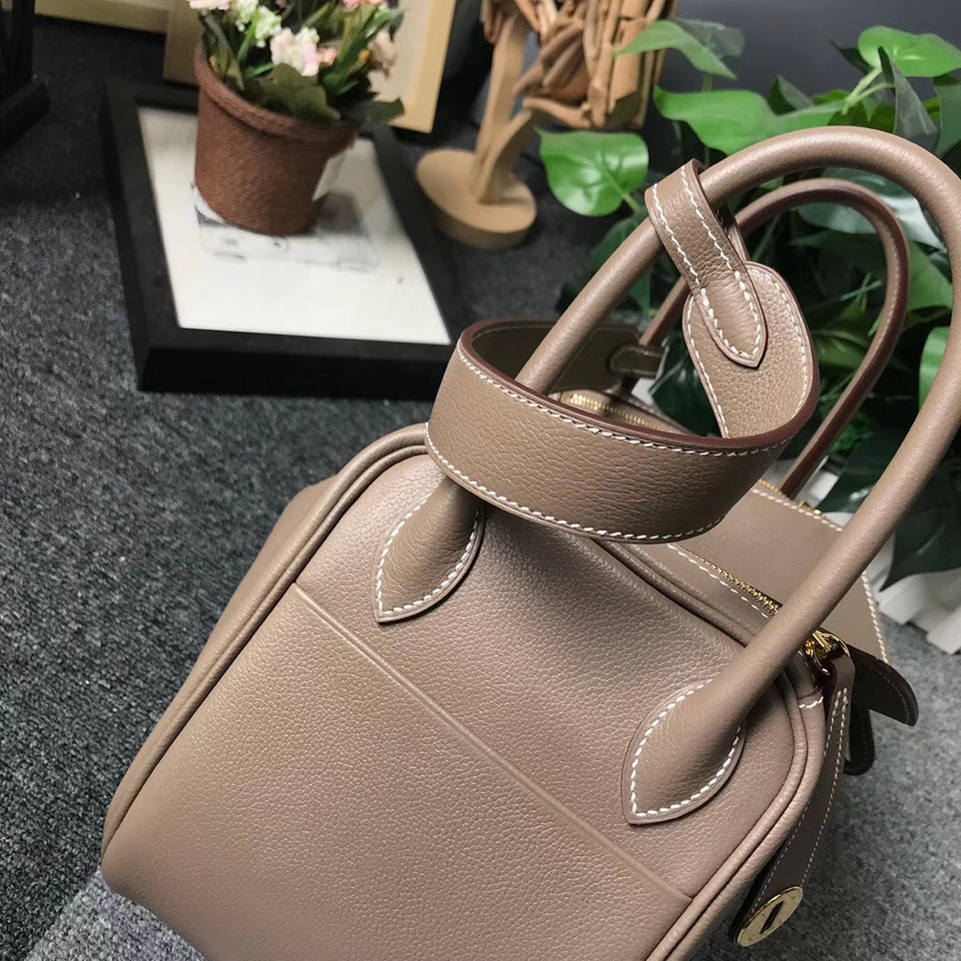 Hermès（爱马仕）CK18 大象灰 原厂御用顶级ever color 皮 Lindy 26 金扣