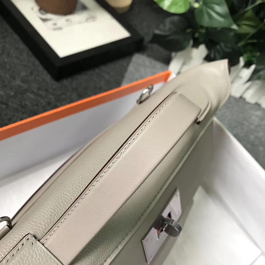 Hermès（爱马仕）M8 沥青灰 原厂御用顶级小牛皮拼Swift 皮 2424 银扣 现货