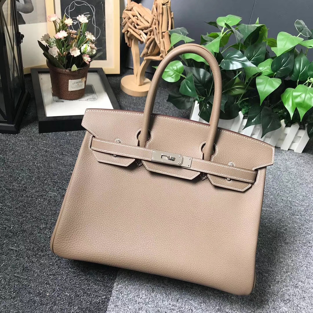 Hermès（爱马仕）CK18 大象灰 原厂御用顶级小牛皮 Birkin  30 银扣 现货