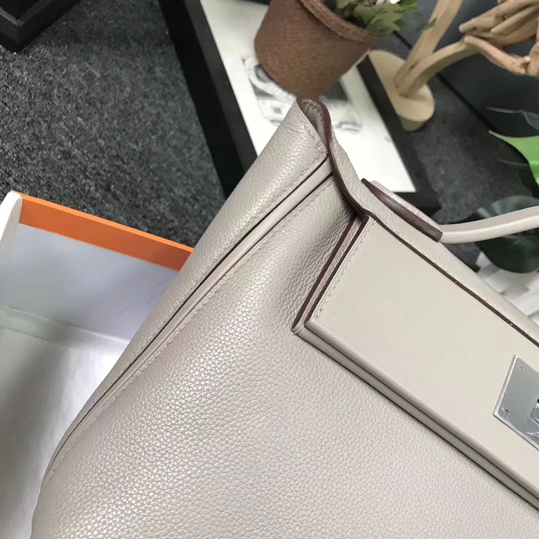 Hermès（爱马仕）M8 沥青灰 原厂御用顶级小牛皮拼Swift 皮 2424 银扣 现货