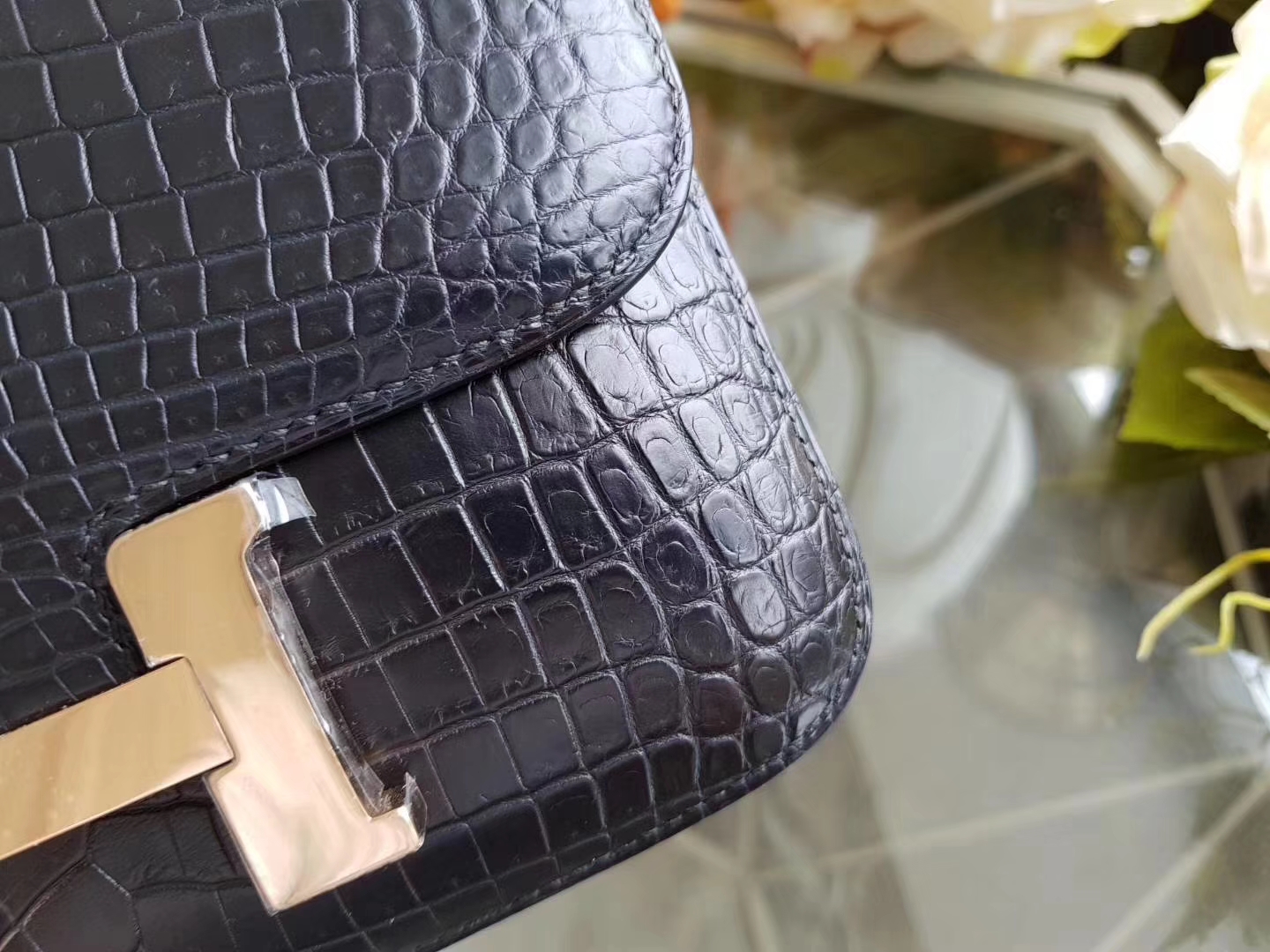 Hermès（爱马仕）constance 19 雾面皮 NOIR cc89黑色 玫瑰金扣