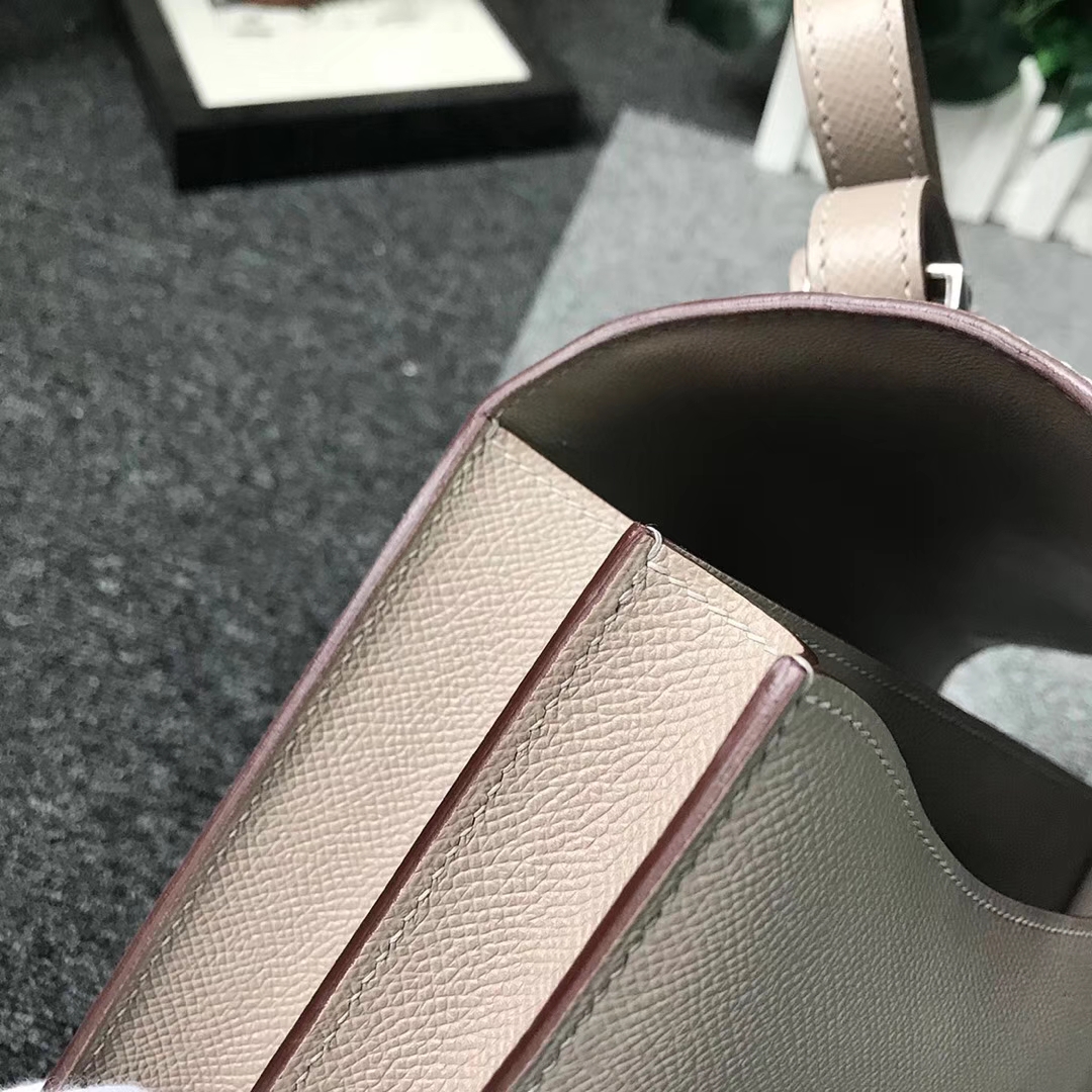 Hermès（爱马仕）M8 沥青灰 原厂御用顶级Epsom 皮 Constance 24 银扣