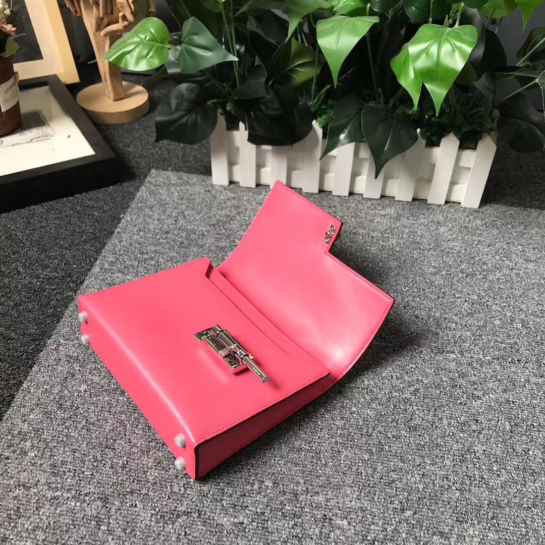 Hermès（爱马仕）8W新唇膏粉 原厂御用顶级山羊皮 Verrou 银扣 现货