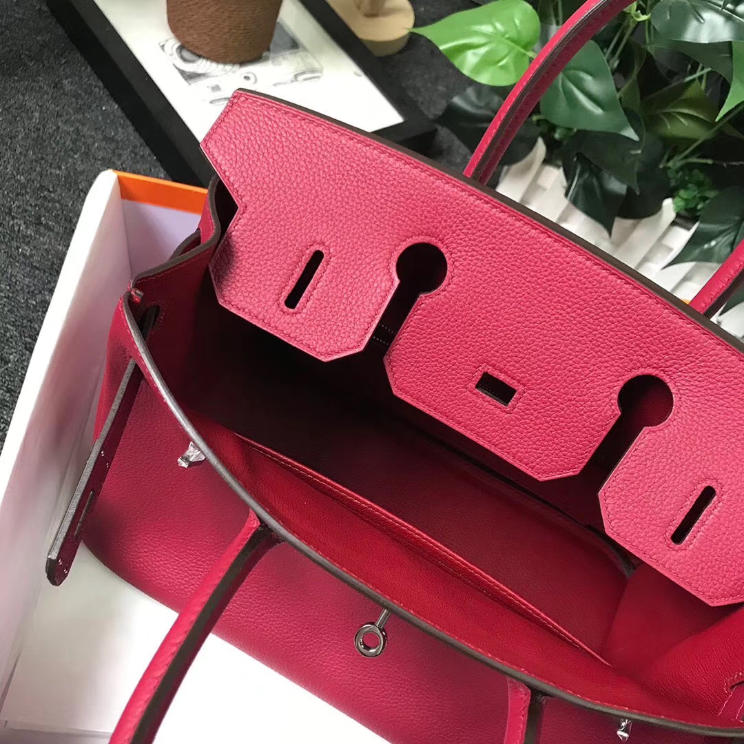 Hermès（爱马仕）K1 石榴红 原厂御用顶级小牛皮 Birkin 30 银扣 现货
