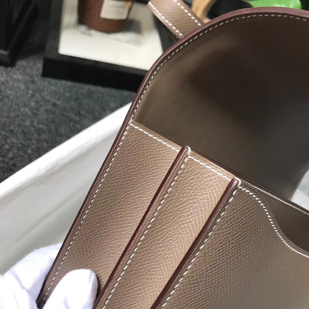 Hermès（爱马仕）CK18 大象灰 原厂御用顶级Epsom 皮 Constance 24 金扣 现货