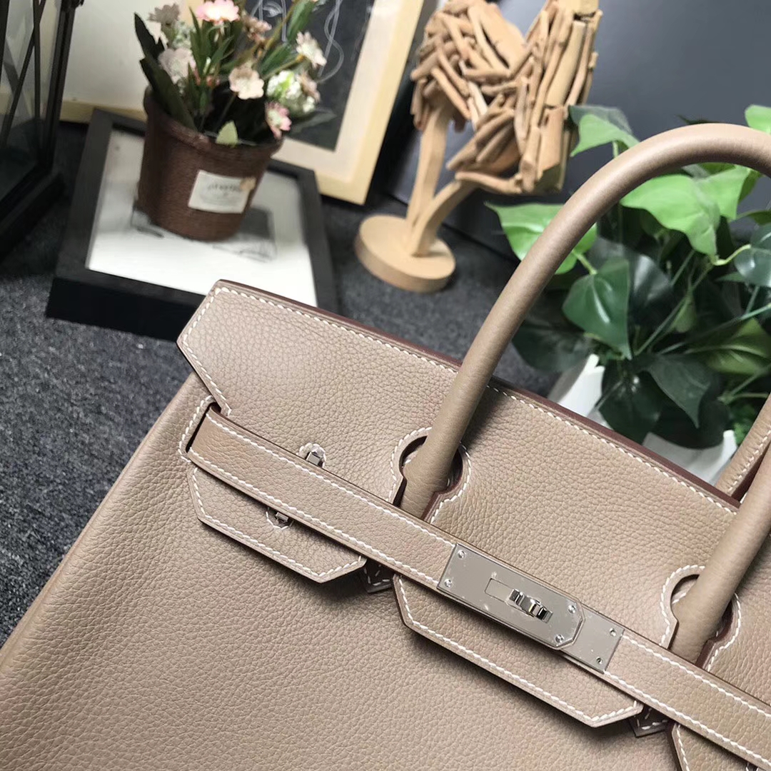 Hermès（爱马仕）CK18 大象灰 原厂御用顶级小牛皮 Birkin  30 银扣 现货