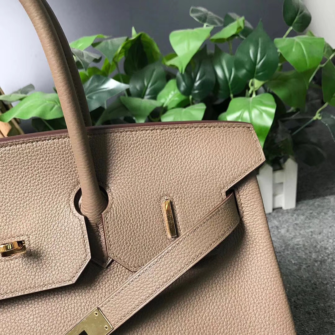 Hermès（爱马仕）CK18 大象灰 本色线 原厂御用顶级小牛皮 Birkin 35 金扣