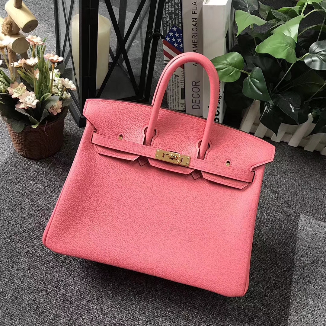 Hermès（爱马仕）8W新唇膏粉 原厂御用顶级小牛皮 Birkin 25 金扣