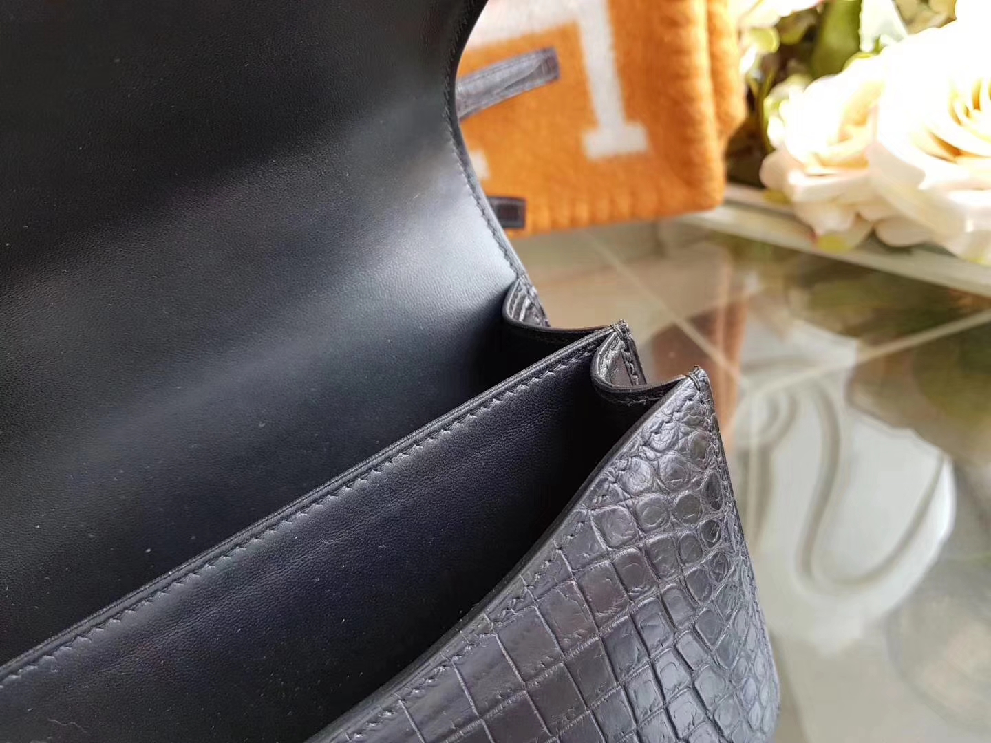 Hermès（爱马仕）constance 19 雾面皮 NOIR cc89黑色 玫瑰金扣
