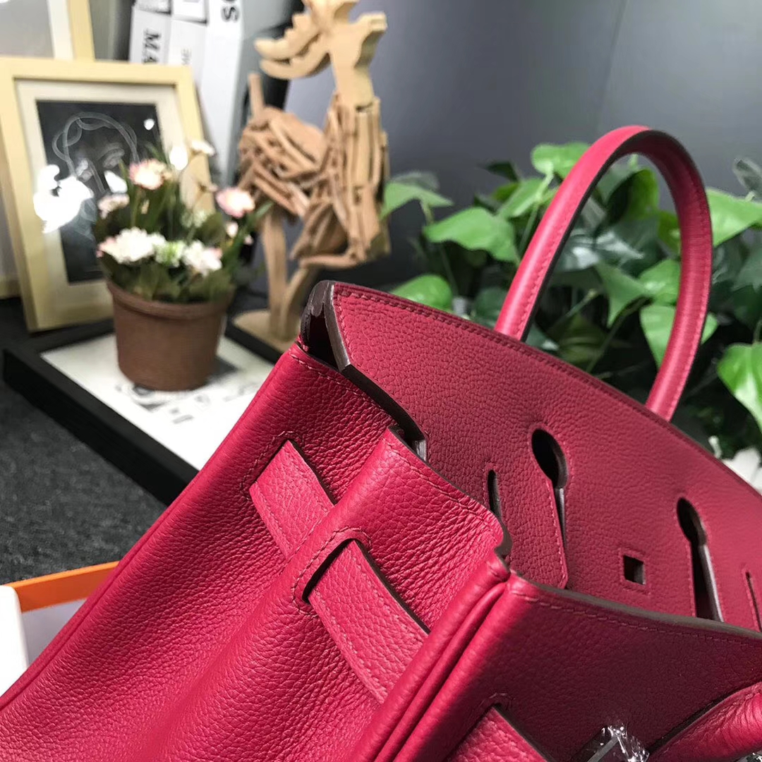 Hermès（爱马仕）K1 石榴红 原厂御用顶级小牛皮 Birkin 30 银扣 现货