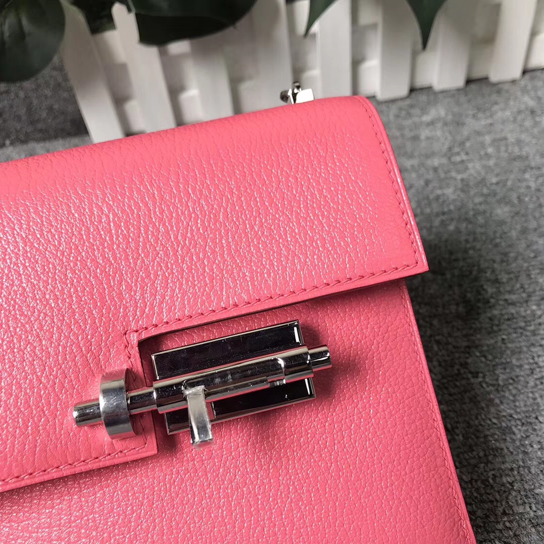 Hermès（爱马仕）8W新唇膏粉 原厂御用顶级山羊皮 Verrou 银扣 现货