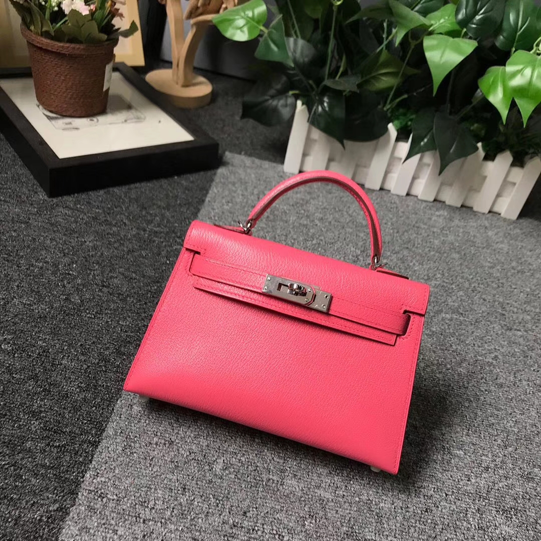 Hermès（爱马仕）U5 唇膏粉 原厂御用顶级山羊皮 Mini Kelly 二代 银扣