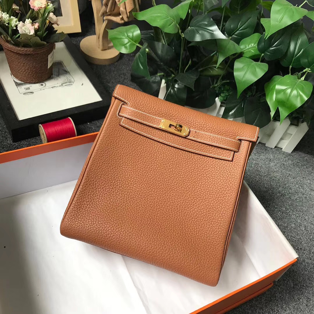 Hermès（爱马仕）C37 金棕色 原厂御用顶级TC 皮 Kelly ado 金扣 现货