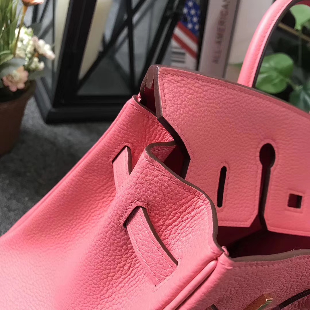 Hermès（爱马仕）8W新唇膏粉 原厂御用顶级小牛皮 Birkin 25 金扣