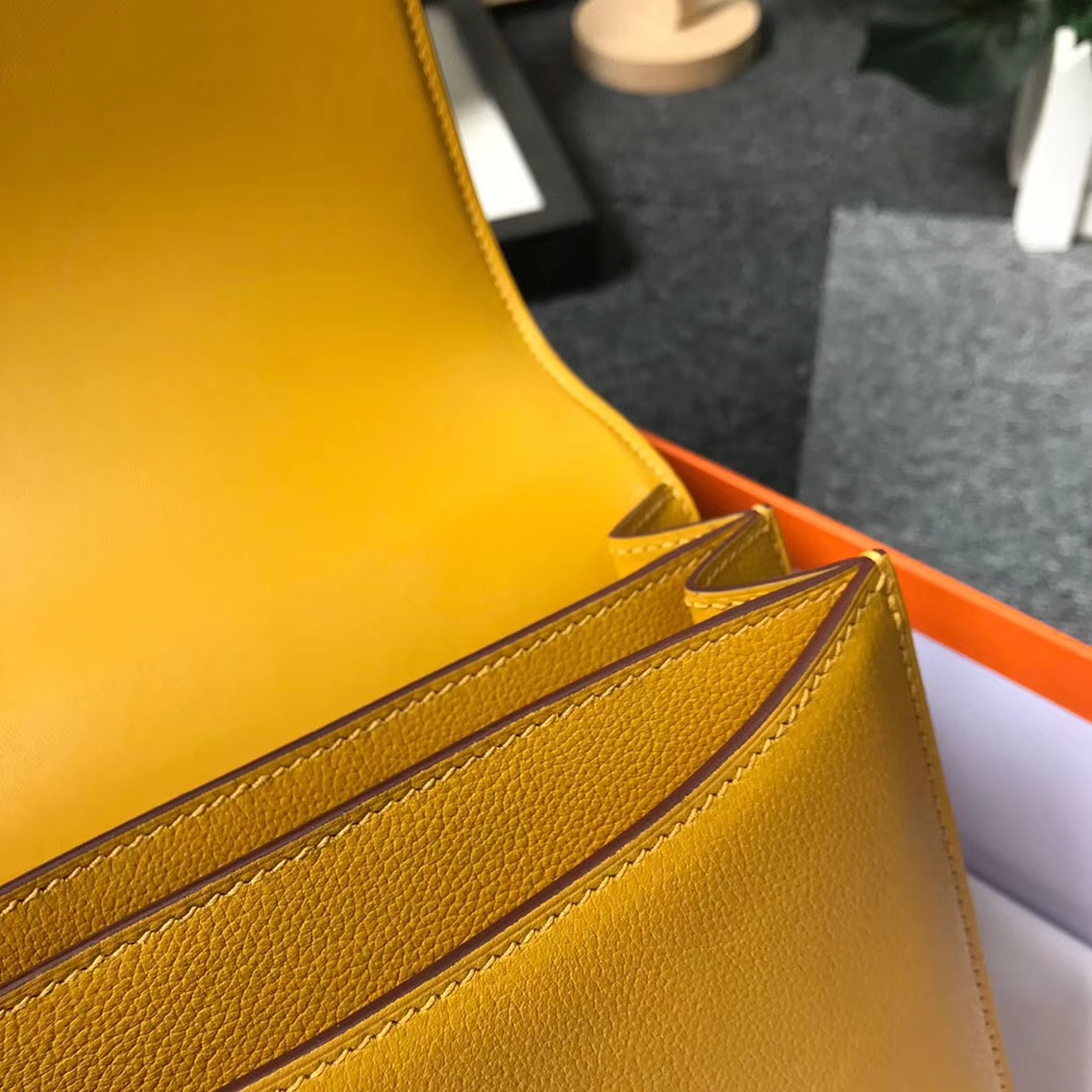 Hermès（爱马仕）9D琥珀黄 原厂御用顶级Ever Color皮 2002-20 现货 20cm