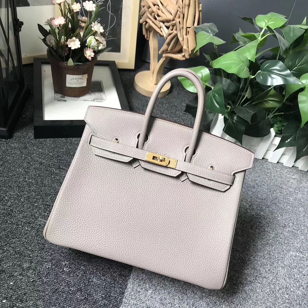 Hermès（爱马仕）M8 沥青灰 原厂御用顶级小牛皮 Birkin 25 金扣 现货
