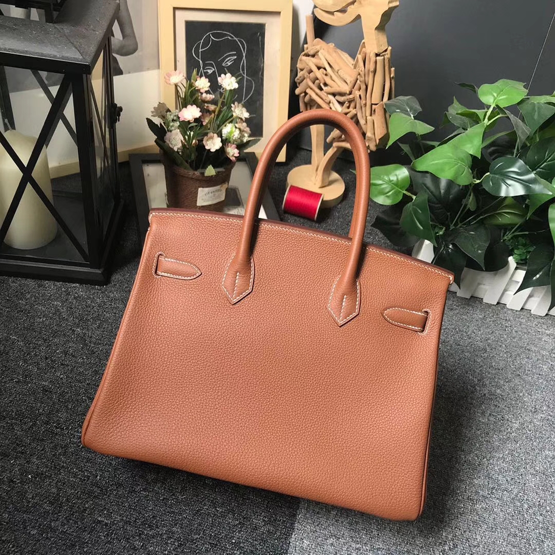 Hermès（爱马仕）C37 金棕色 原厂御用顶级小牛皮 Birkin 30 金扣 现货