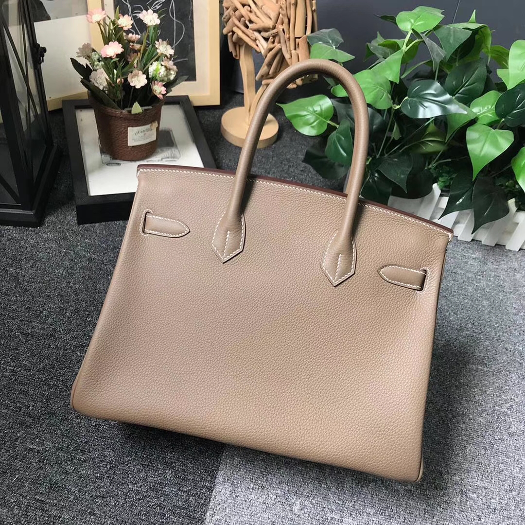 Hermès（爱马仕）CK18 大象灰 原厂御用顶级小牛皮 Birkin  30 银扣 现货