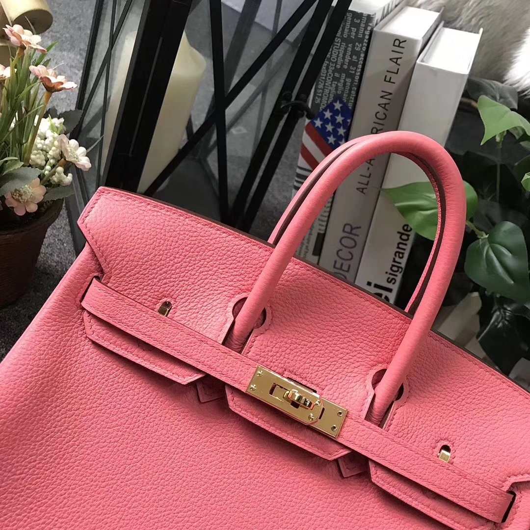Hermès（爱马仕）8W新唇膏粉 原厂御用顶级小牛皮 Birkin 25 金扣