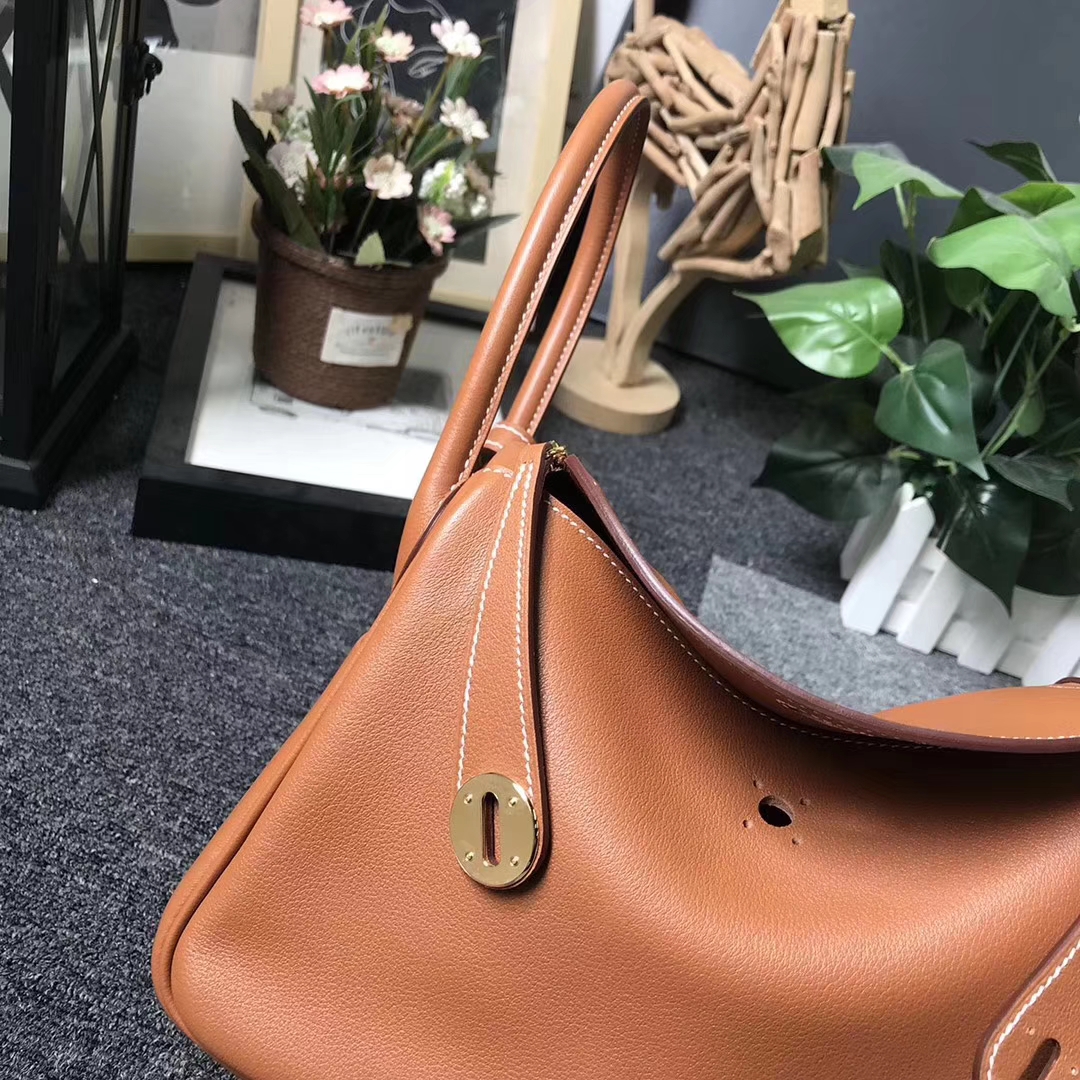 Hermès（爱马仕）C37 金棕色 原厂御用顶级Ever Color皮 Lindy 26 金扣