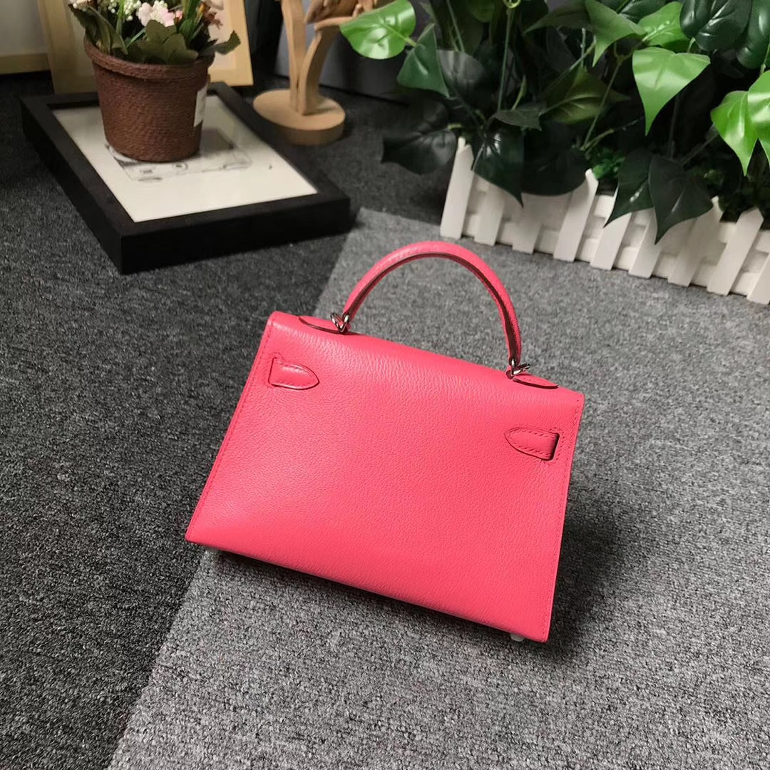 Hermès（爱马仕）U5 唇膏粉 原厂御用顶级山羊皮 Mini Kelly 二代 银扣
