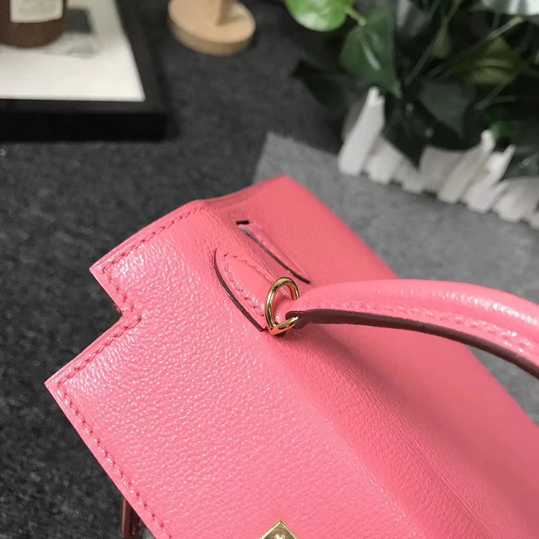 Hermès（爱马仕）8W新唇膏粉 原厂御用顶级Epsom 皮 Mini Kelly 二代 金扣 现货
