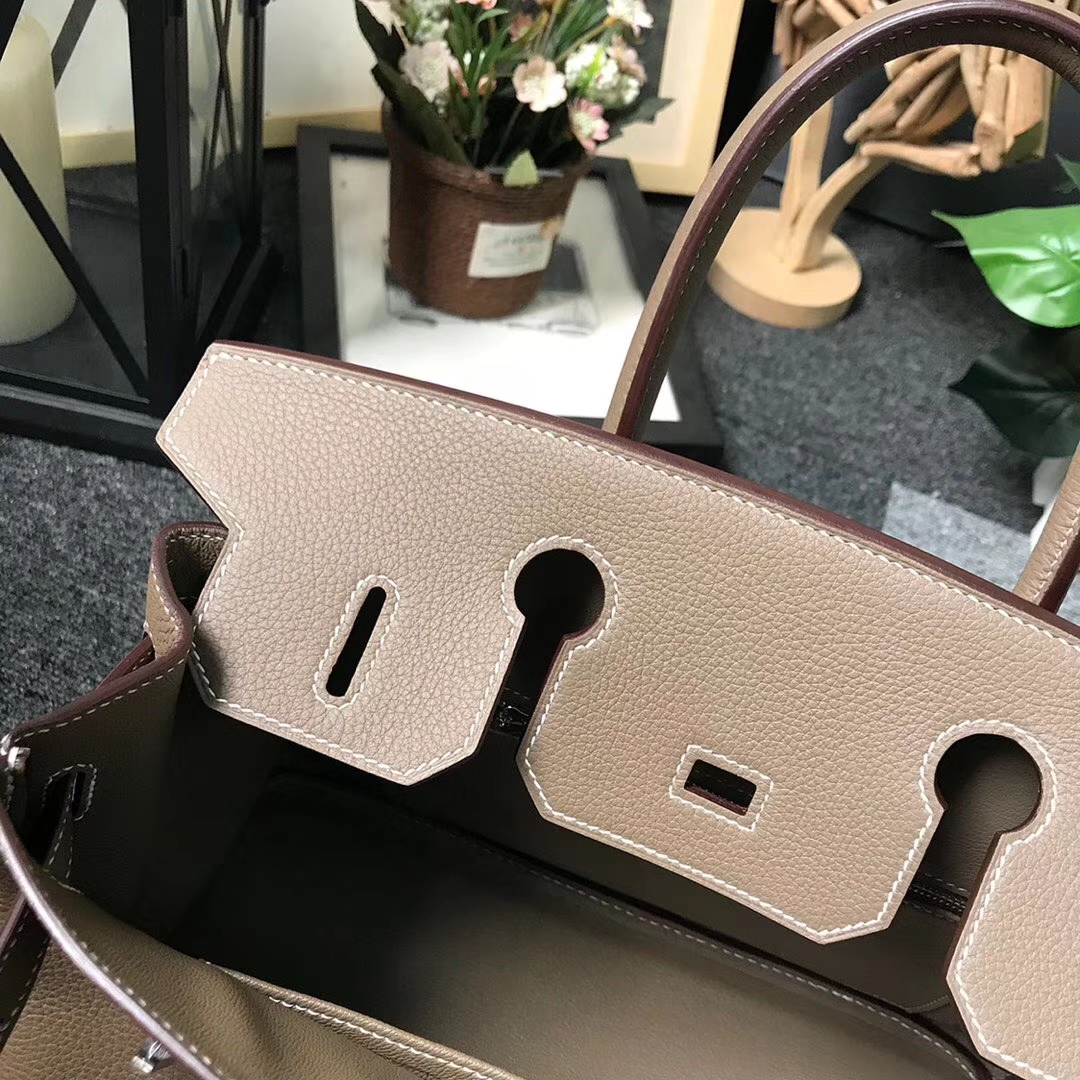 Hermès（爱马仕）CK18 大象灰 原厂御用顶级小牛皮 Birkin  30 银扣 现货