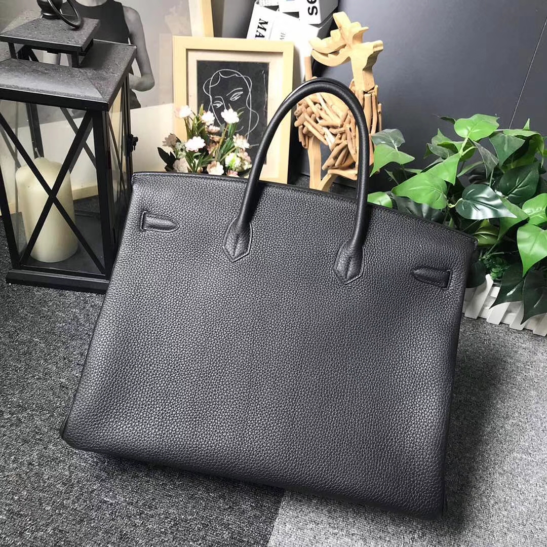 Hermès（爱马仕）CK89 黑色 原厂御用顶级小牛皮 Birkin 40 银扣 现货