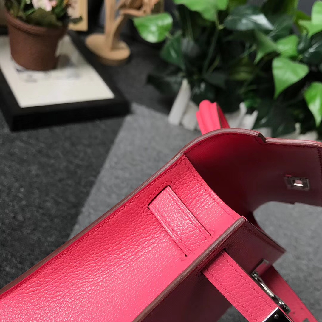 Hermès（爱马仕）U5 唇膏粉 原厂御用顶级山羊皮 Mini Kelly 二代 银扣