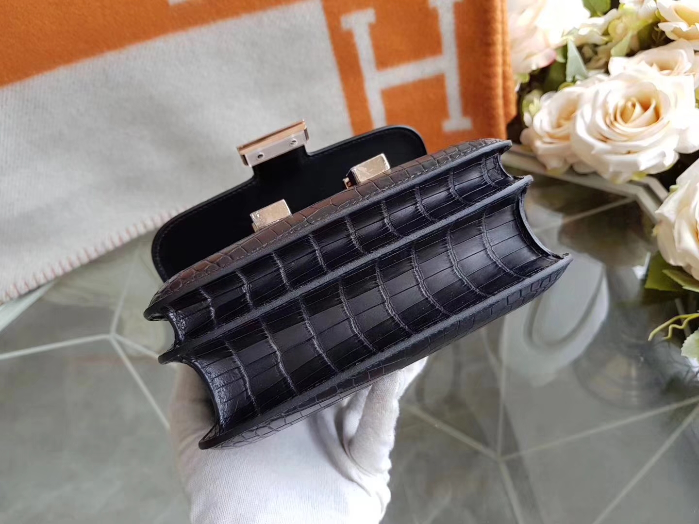 Hermès（爱马仕）constance 19 雾面皮 NOIR cc89黑色 玫瑰金扣