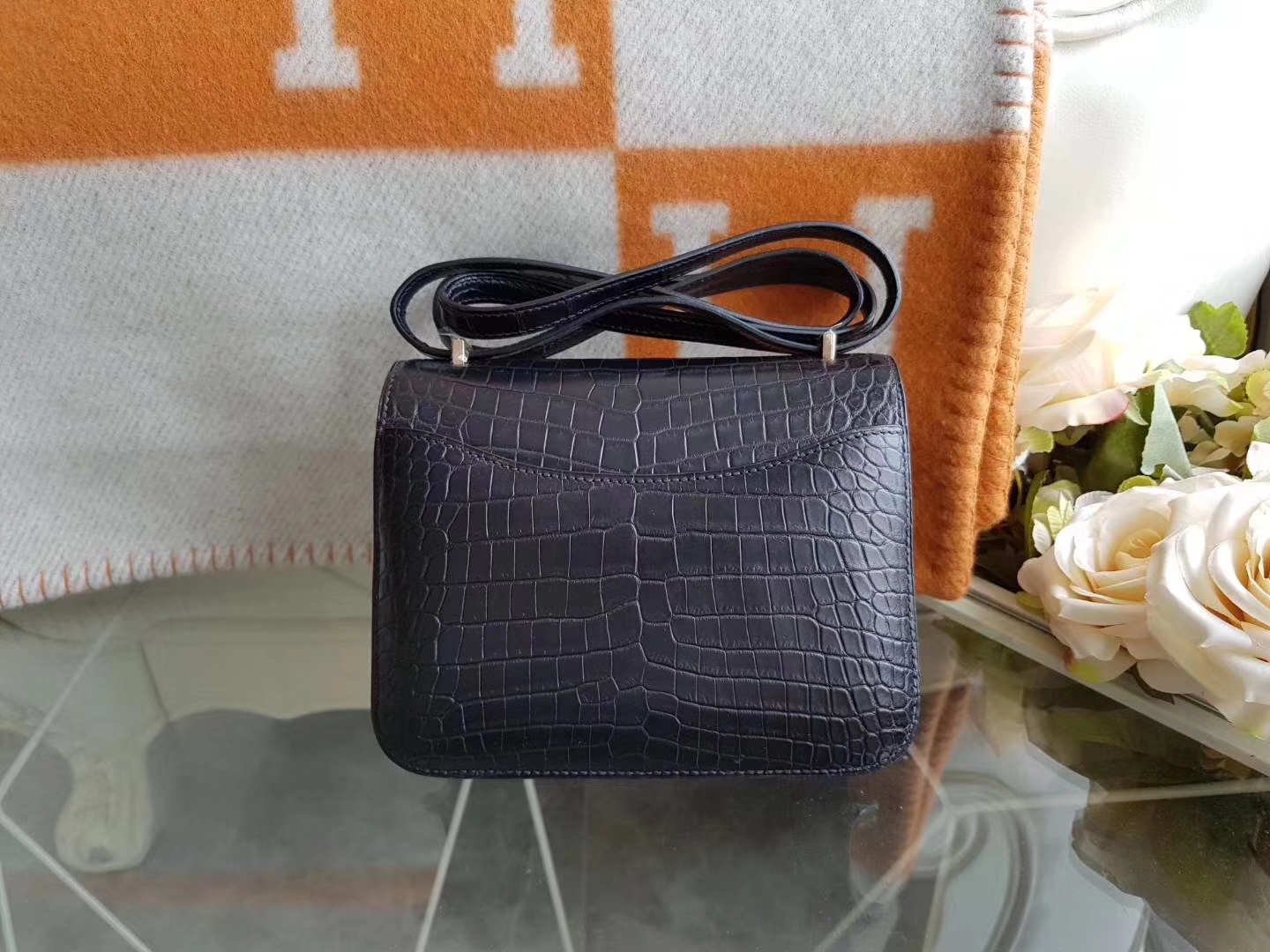 Hermès（爱马仕）constance 19 雾面皮 NOIR cc89黑色 玫瑰金扣