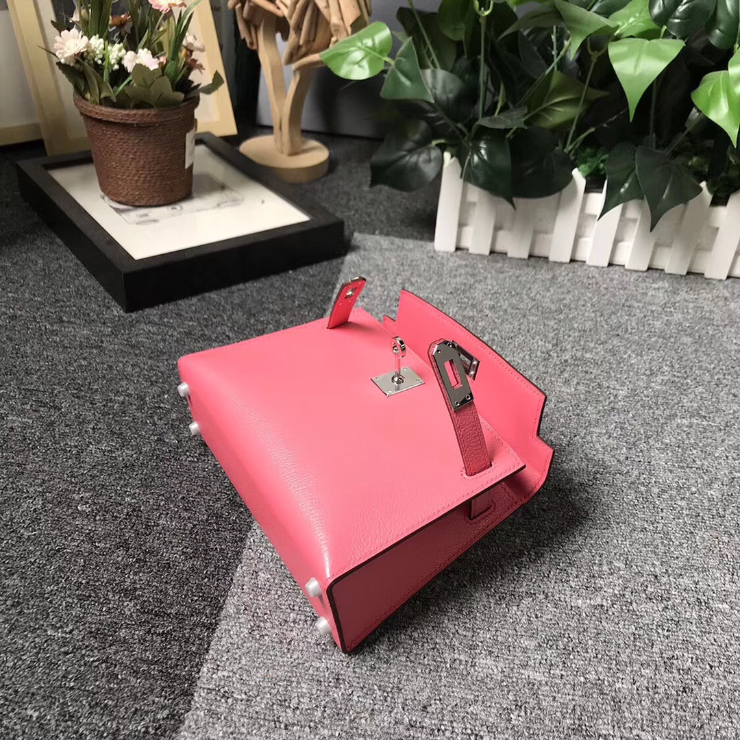 Hermès（爱马仕）U5 唇膏粉 原厂御用顶级山羊皮 Mini Kelly 二代 银扣