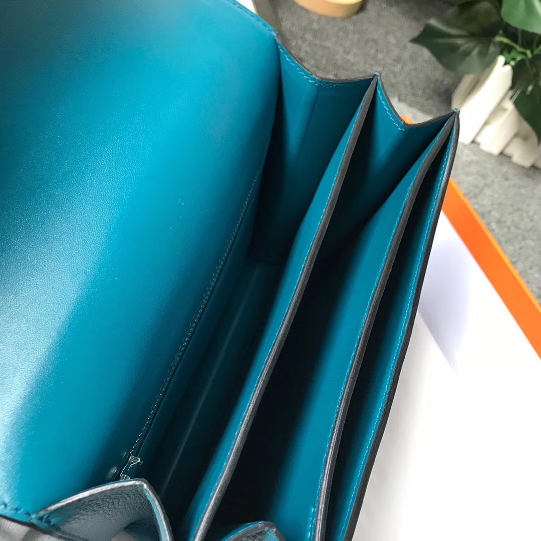 Hermès（爱马仕）7F孔雀蓝 原厂御用顶级Ever Color皮 2002-20 现货 20cm