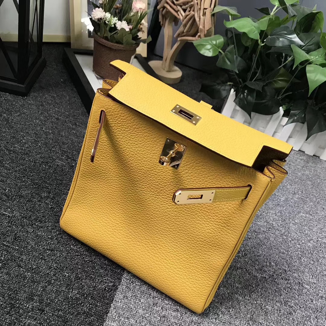 Hermès（爱马仕）9D琥珀黄 原厂御用顶级TC 皮 Kelly ado 金扣 现货