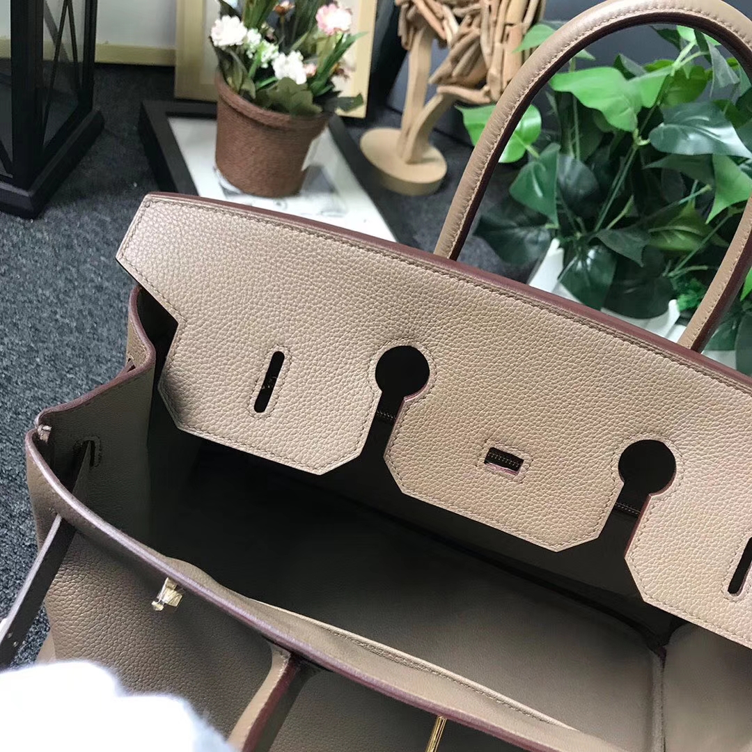 Hermès（爱马仕）CK18 大象灰 本色线 原厂御用顶级小牛皮 Birkin 35 金扣