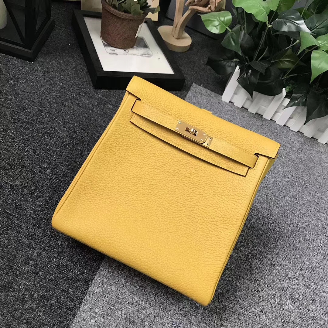 Hermès（爱马仕）9D琥珀黄 原厂御用顶级TC 皮 Kelly ado 金扣 现货