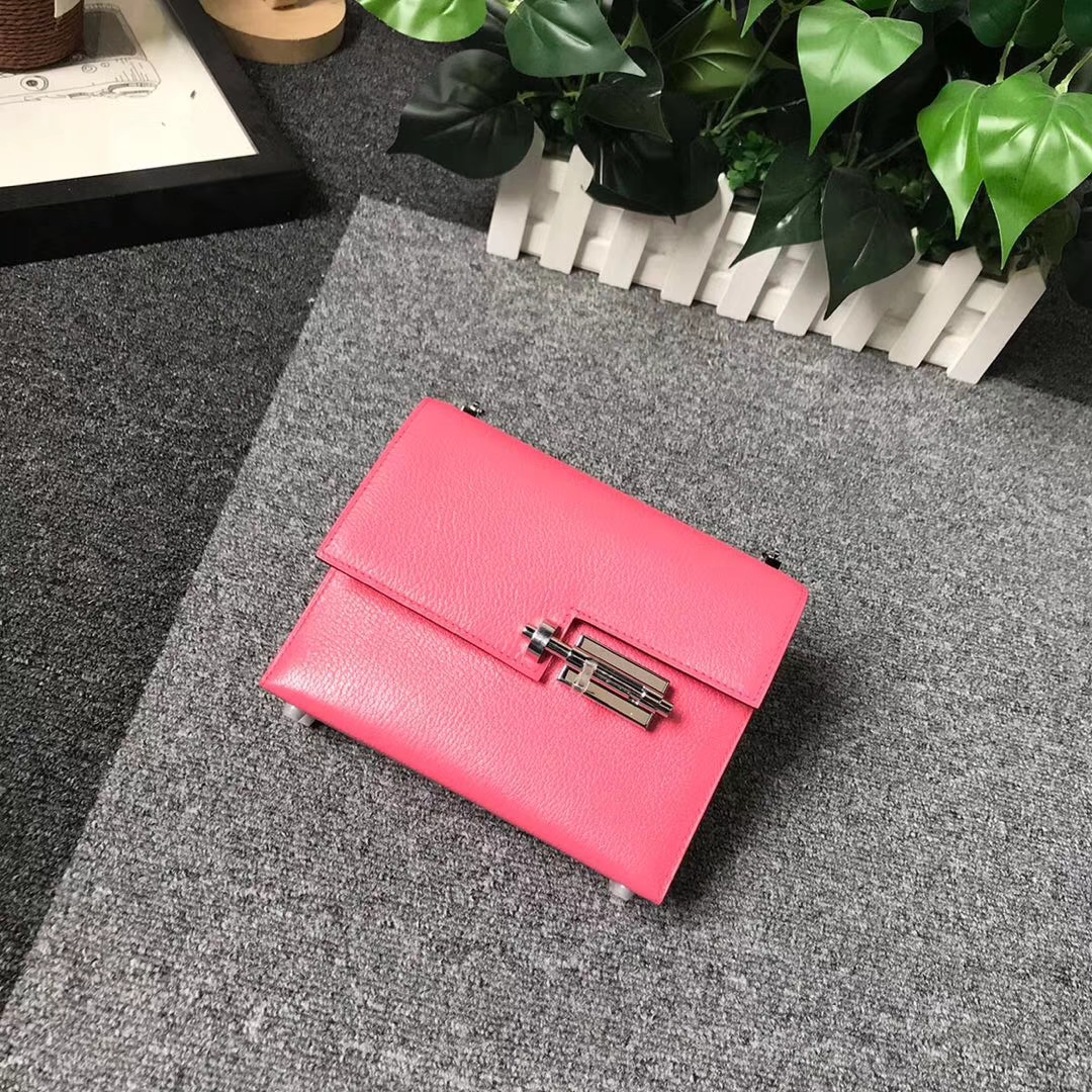 Hermès（爱马仕）8W新唇膏粉 原厂御用顶级山羊皮 Verrou 银扣 现货