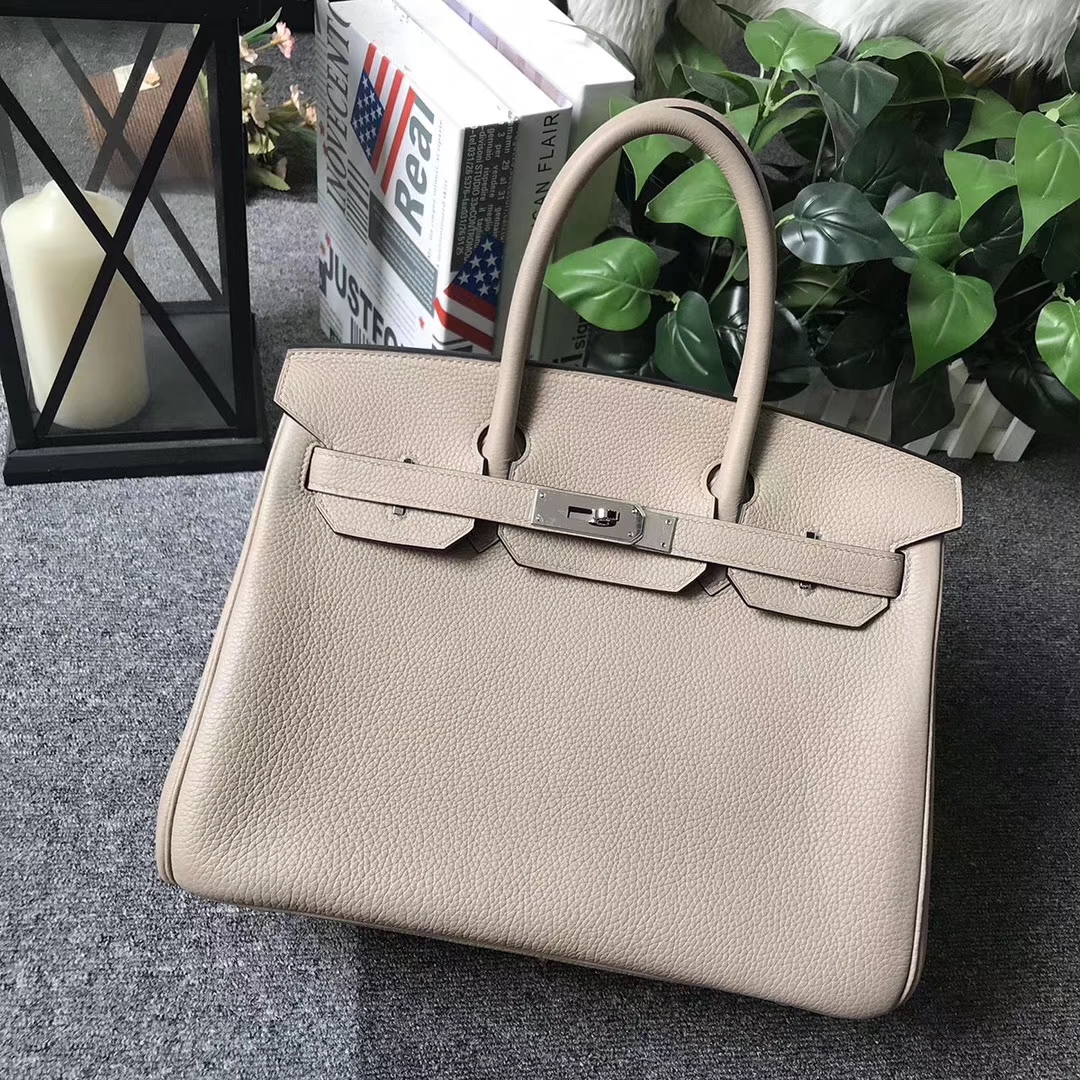 Hermès（爱马仕）CK81 斑鸠灰 原厂御用顶级小牛皮 Birkin 30 金扣 现货